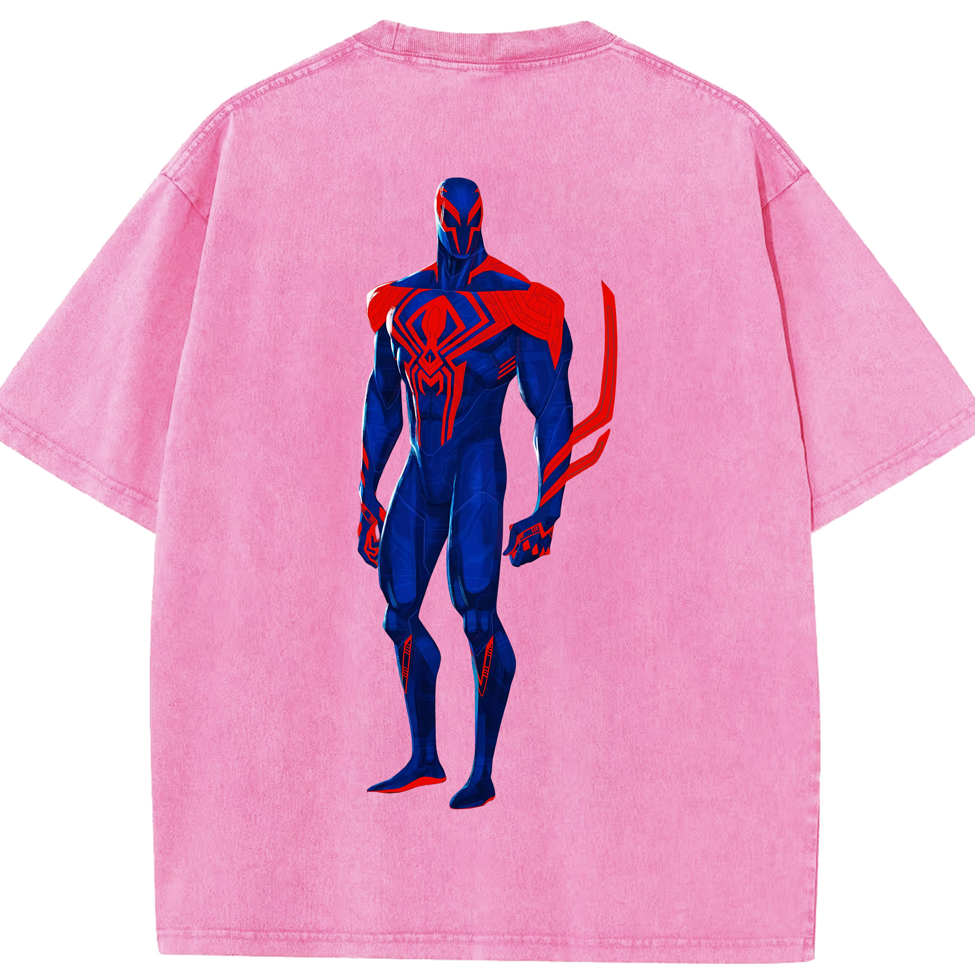 （画像用） Spider Man スパイダーマン 綿100% ヴィンテージ風 半袖Tシャツ（背面プリント）